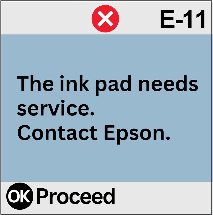 The ink pad needs service. Contact Epson screen