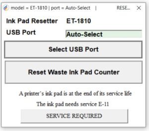 ET-1810 inkpad resetter