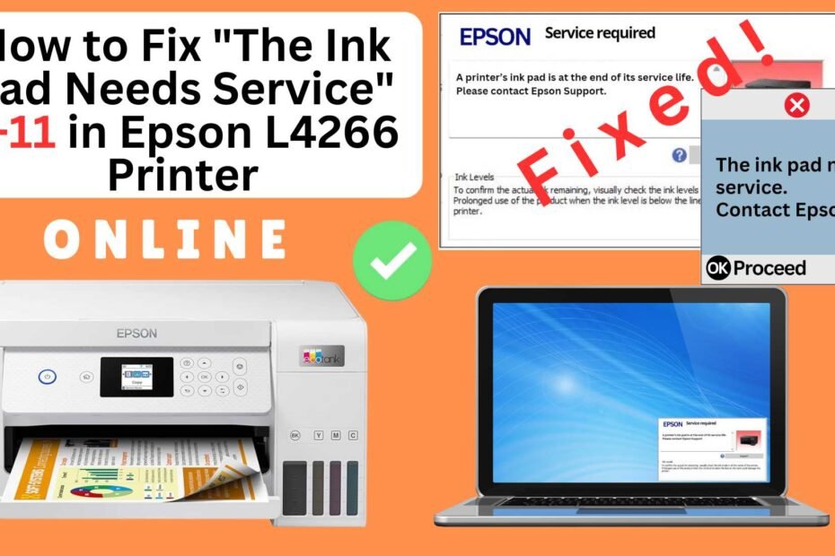 How to fix the ink pad needs service in Epson L4266 printer