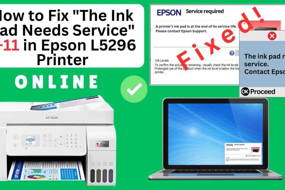 How to fix the ink pad needs service in Epson L5296 printer