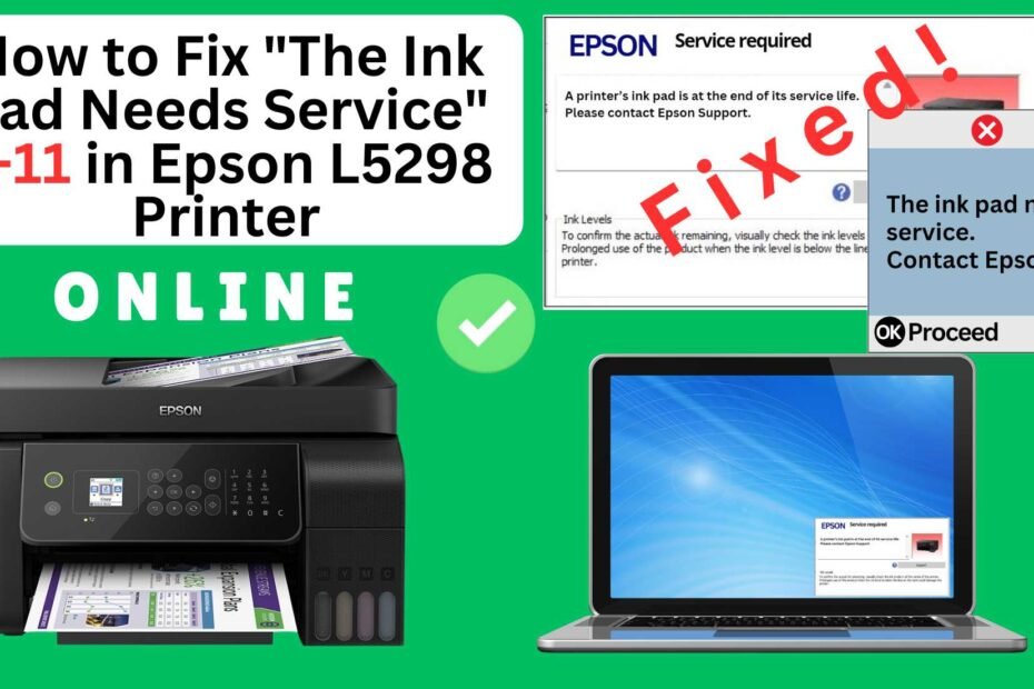 How to fix the ink pad needs service in Epson L5298 printer