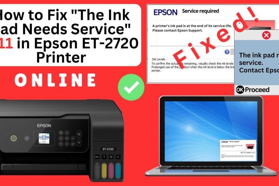 How to reset the Epson ET-2720 printer with Error E-11-The ink pad needs service