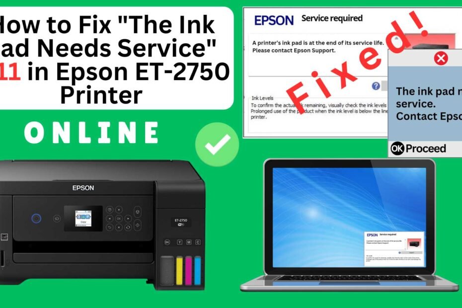 How to reset the Epson ET-2750 printer with Error E-11-The ink pad needs service