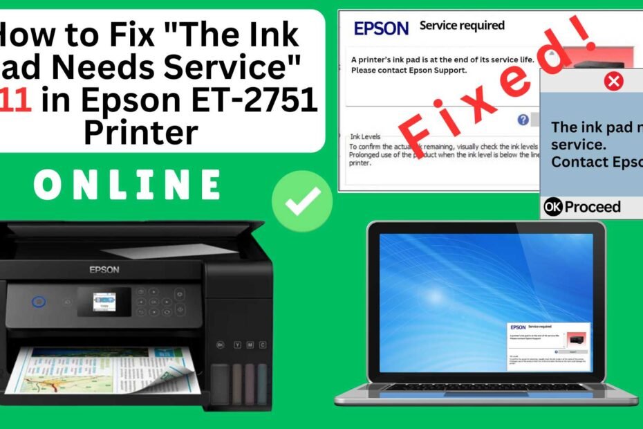 How to reset the Epson ET-2751 printer with Error E-11-The ink pad needs service