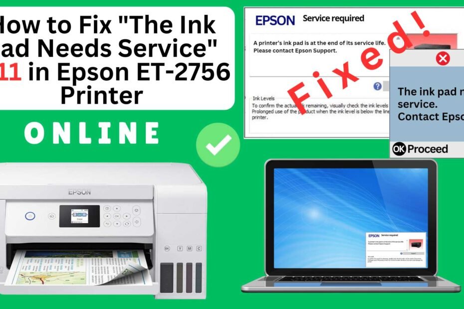 How to reset the Epson ET-2756 printer with Error E-11-The ink pad needs service