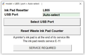 L805 inkpad resetter